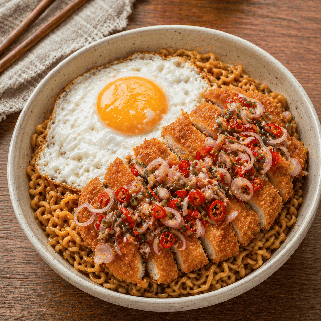 Katsu Indomie Bowl Sambal Matah Rice Bowl Boss